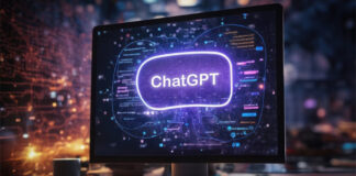ChatGPT na ekranie komputera