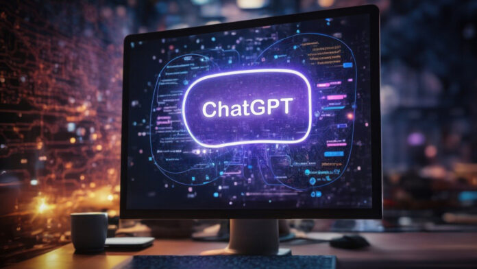 ChatGPT na ekranie komputera